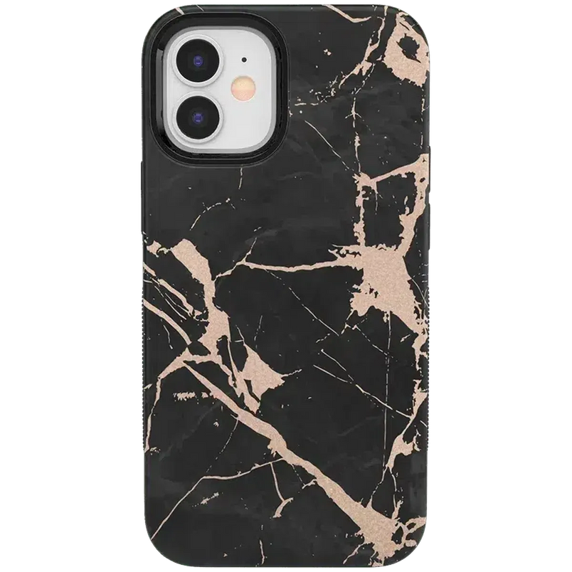 Hidden Gem | Rose Gold and Black Marble Case iPhone Case get.casely Bold iPhone 12 Mini 