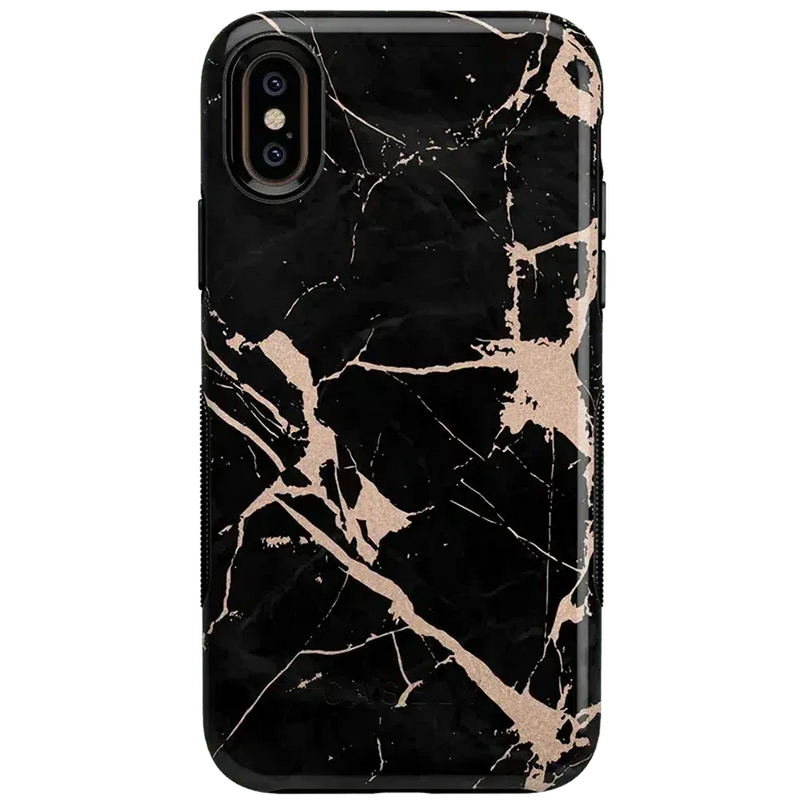 Hidden Gem | Rose Gold and Black Marble Case iPhone Case get.casely Bold iPhone XS Max 