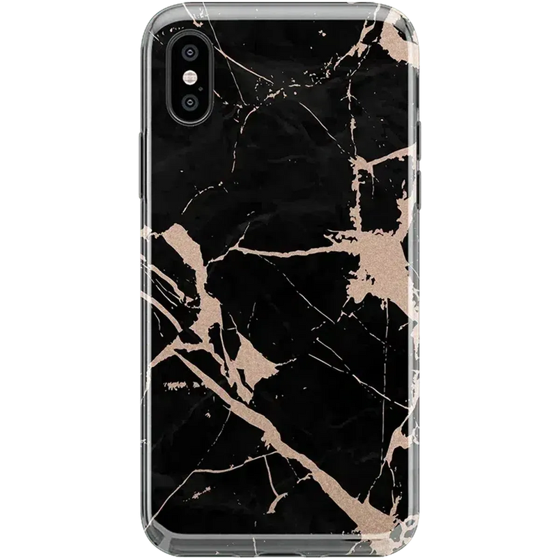Hidden Gem | Rose Gold and Black Marble Case iPhone Case get.casely Classic iPhone X / XS 