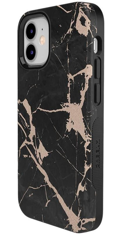 Hidden Gem | Rose Gold and Black Marble Case iPhone Case get.casely 