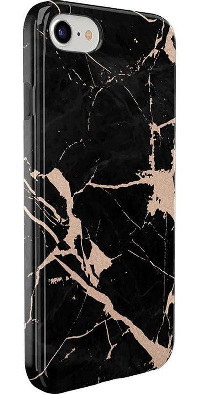 Hidden Gem | Rose Gold and Black Marble Case iPhone Case get.casely 