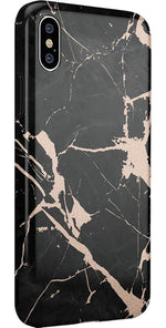 Hidden Gem | Rose Gold and Black Marble Case iPhone Case get.casely 