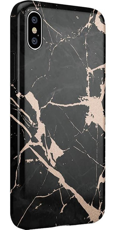 Hidden Gem | Rose Gold and Black Marble Case iPhone Case get.casely 