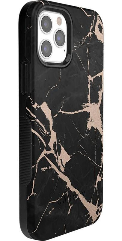Hidden Gem | Rose Gold and Black Marble Case iPhone Case get.casely 