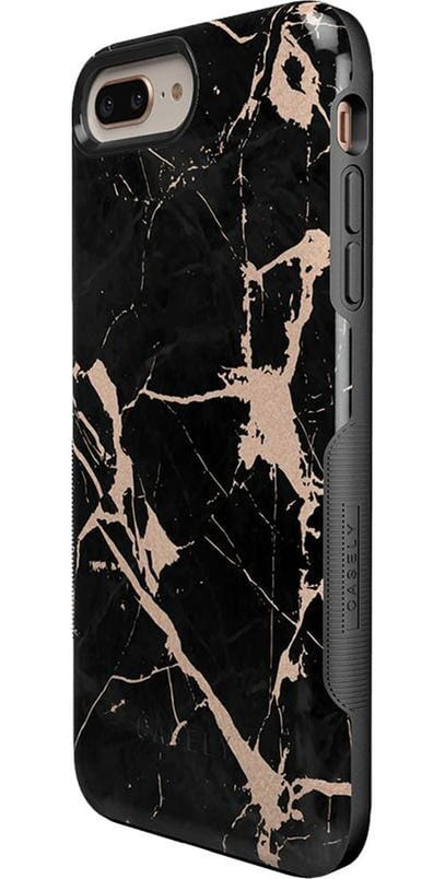 Hidden Gem | Rose Gold and Black Marble Case iPhone Case get.casely 