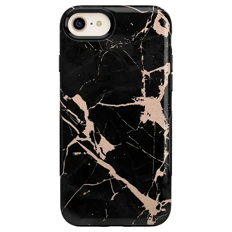 Hidden Gem | Rose Gold and Black Marble Case iPhone Case get.casely 