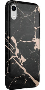 Hidden Gem | Rose Gold and Black Marble Case iPhone Case get.casely 