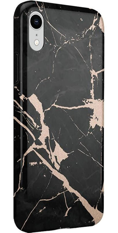 Hidden Gem | Rose Gold and Black Marble Case iPhone Case get.casely 
