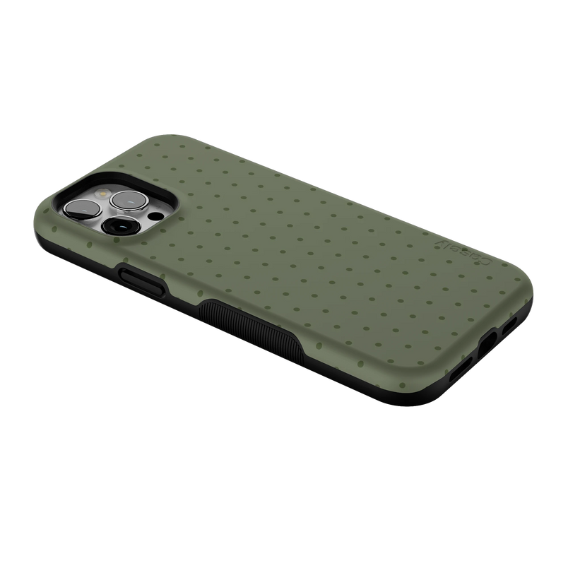On the Dot | Olive Green Polka Dot Case