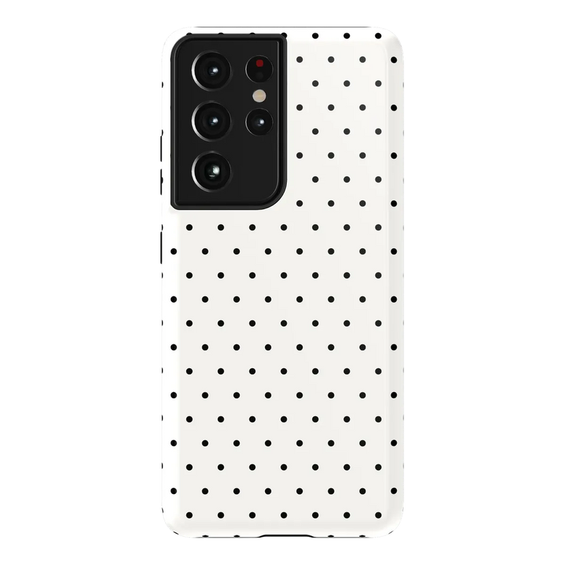 On the Dot | White Polka Dot Case