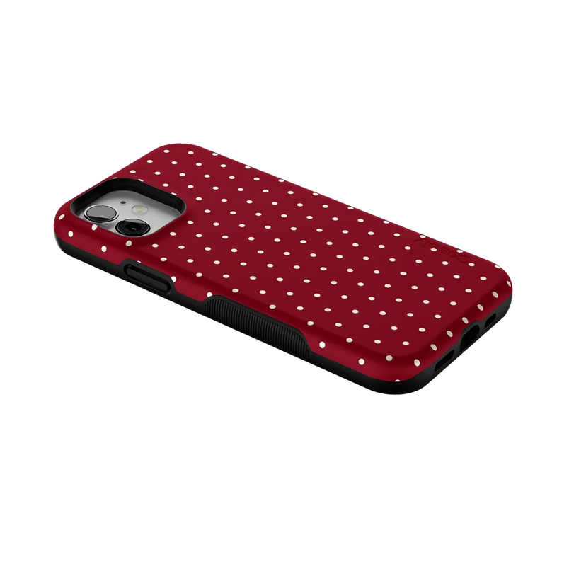 On the Dot | Maroon Polka Dot Case
