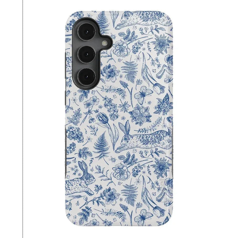 Hop & Bloom | Bunny Toile Case Phone Case Casetry Bold Flex + MagSafe® Galaxy S25 Plus 