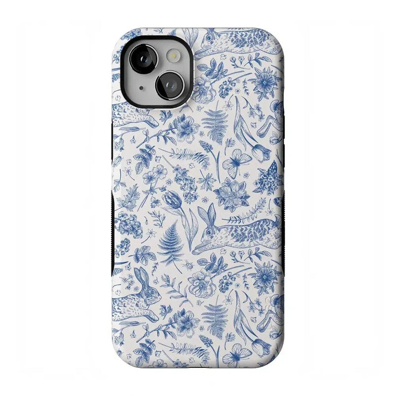 Hop & Bloom | Bunny Toile Case Phone Case Casetry Bold Flex + MagSafe® iPhone 14 Plus