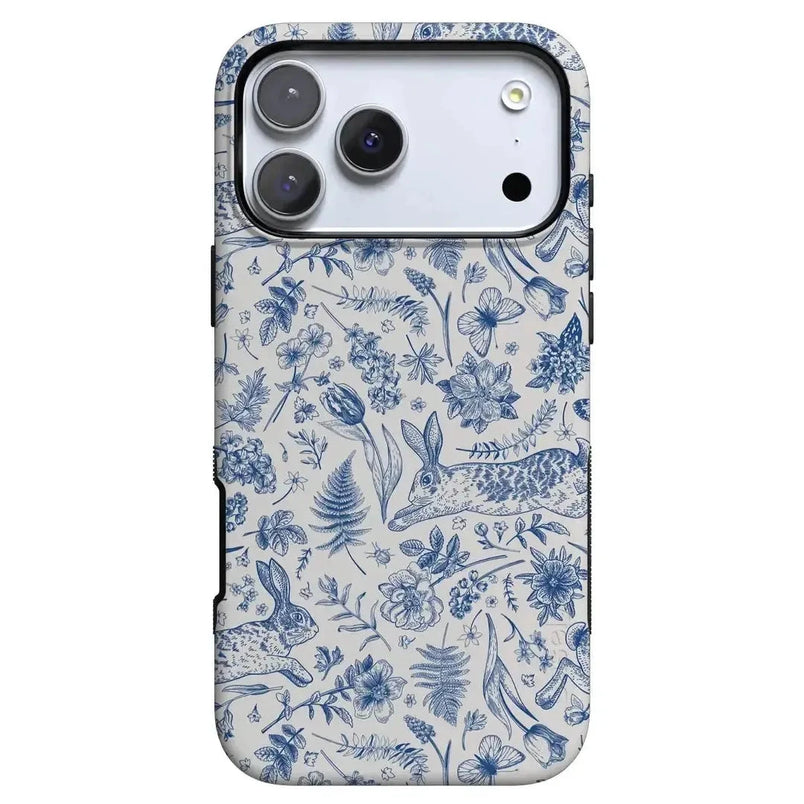 Casely iPhone 17 Pro Compatible with MagSafe Hop & Bloom | Bunny Toile Case Bold Flex + MagSafe Casely iPhone 17 Pro Compatible with MagSafe Hop & Bloom | Bunny Toile Case Bold Flex + MagSafe