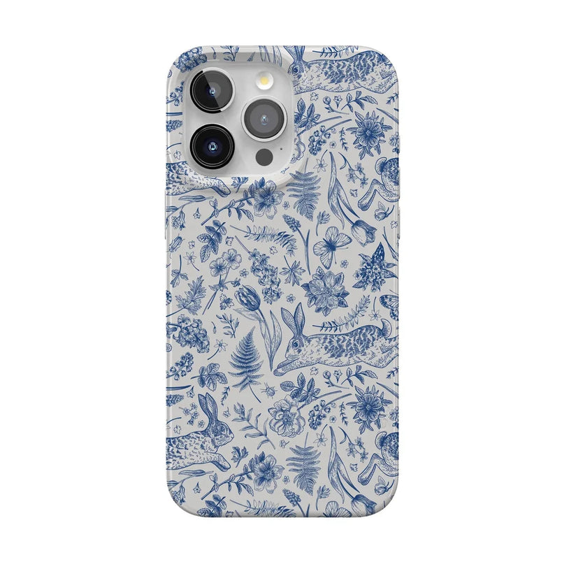 Hop & Bloom | Bunny Toile Case Phone Case Casetry Classic + MagSafe® iPhone 15 Pro Max 