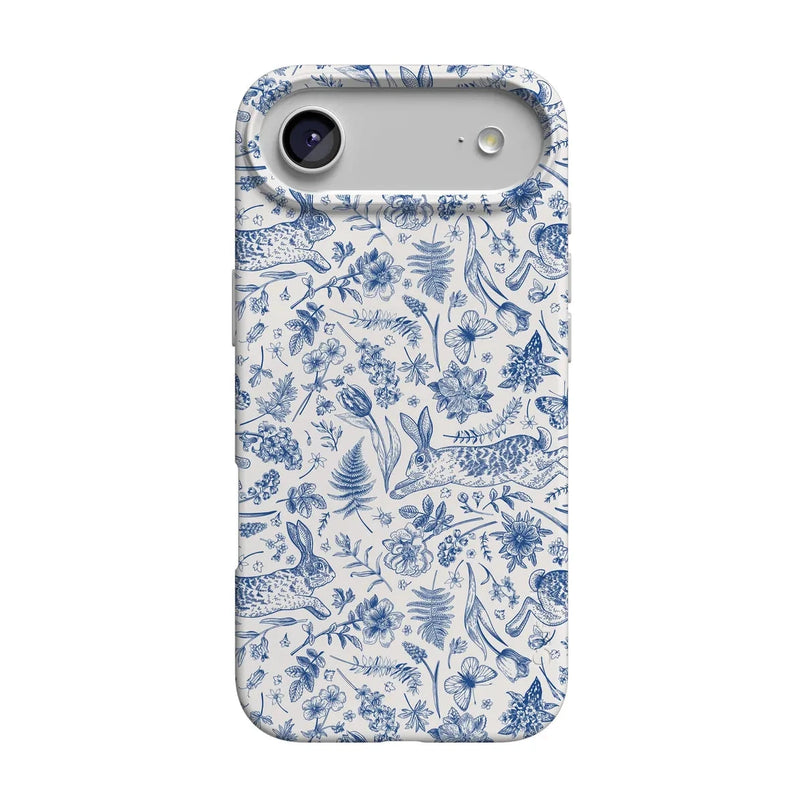 Hop & Bloom | Bunny Toile Case Phone Case Casetry Classic + MagSafe® iPhone 17 Air 