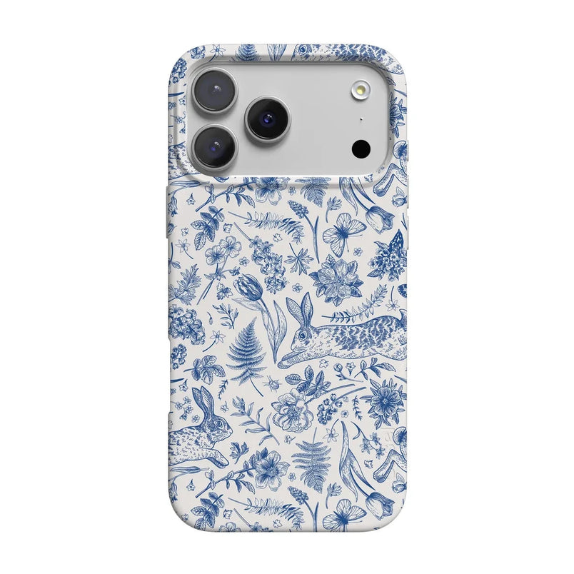Hop & Bloom | Bunny Toile Case Phone Case Casetry Classic + MagSafe® iPhone 17 Pro Max 