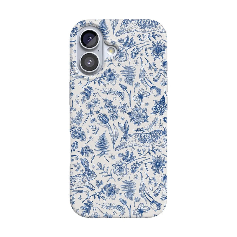 Hop & Bloom | Bunny Toile Case Phone Case Casetry Classic + MagSafe® iPhone 17 