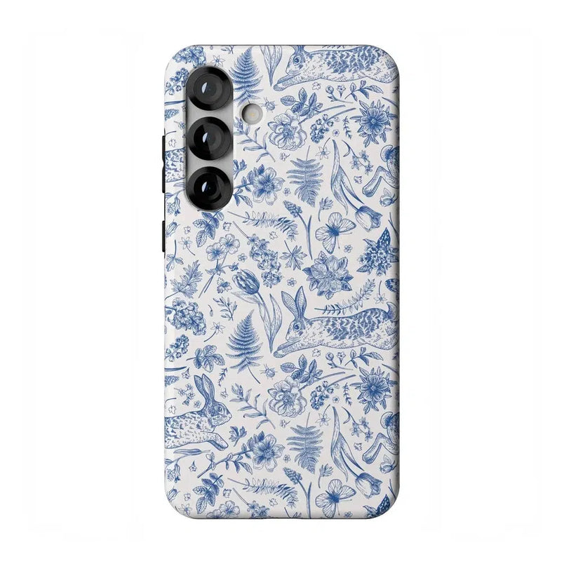 Hop & Bloom | Bunny Toile Case Phone Case Casetry Essential + MagSafe® Galaxy S25 Plus