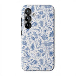 Hop & Bloom | Bunny Toile Case Phone Case Casetry Essential + MagSafe® Galaxy S25