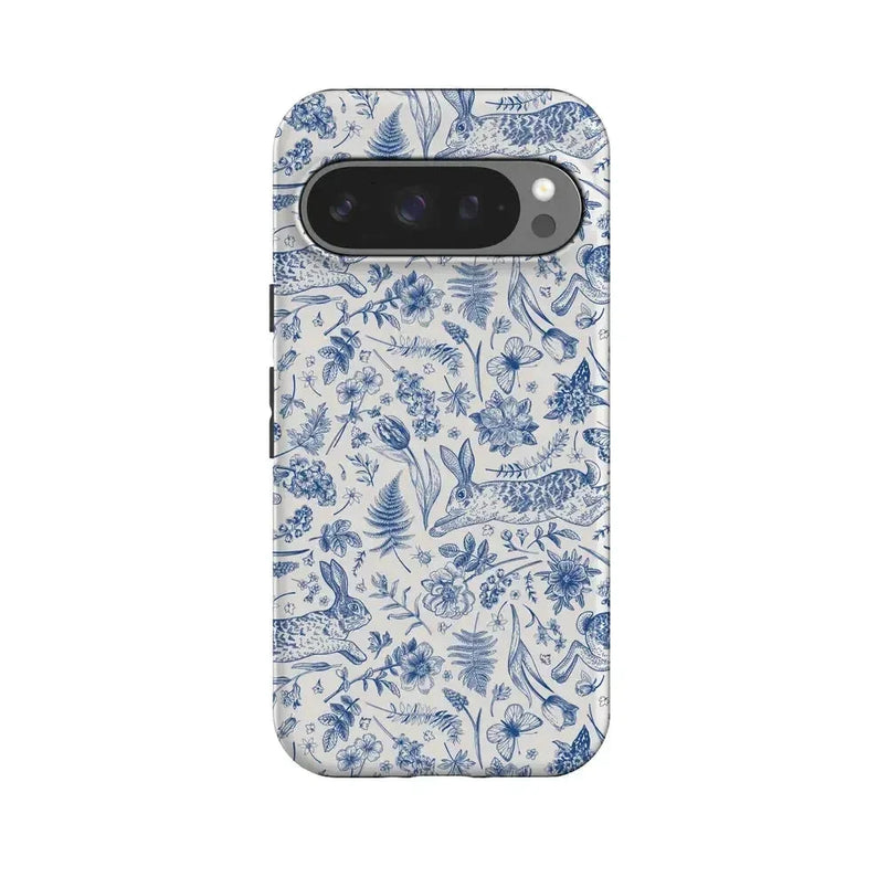 Hop & Bloom | Bunny Toile Case Phone Case Casetry Essential + MagSafe® Google Pixel 10 Pro 