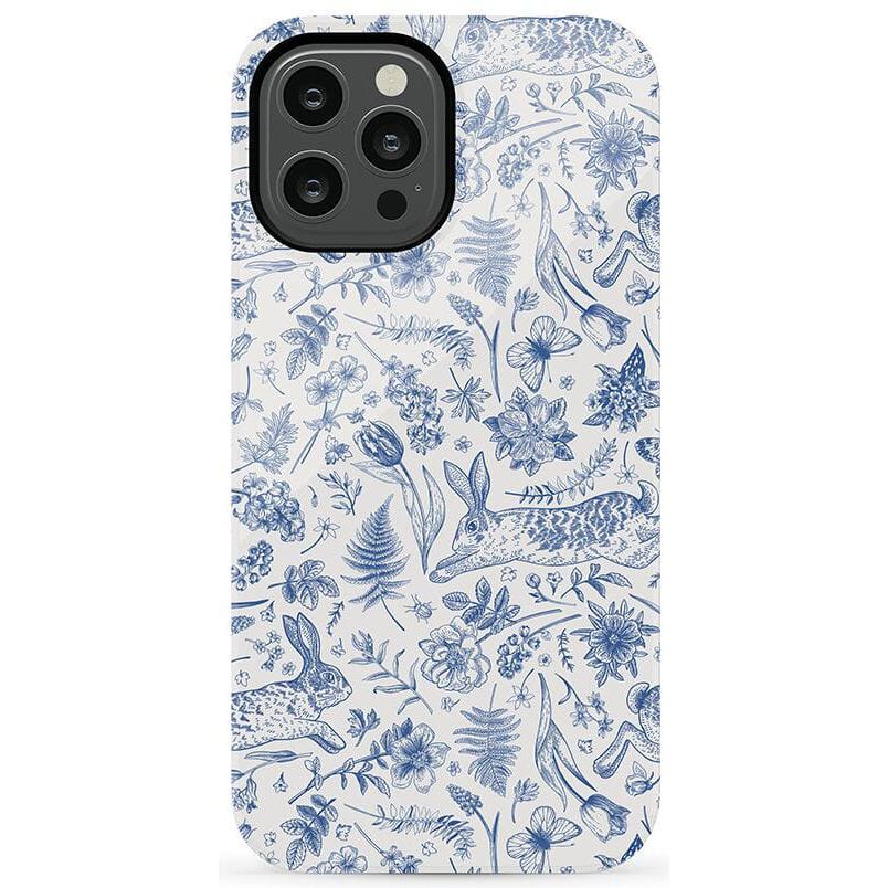 Hop & Bloom | Bunny Toile Case Phone Case Casetry Essential + MagSafe® iPhone 12 Pro Max