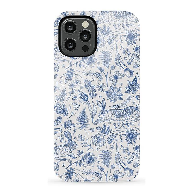 Hop & Bloom | Bunny Toile Case Phone Case Casetry Essential + MagSafe® iPhone 12 Pro