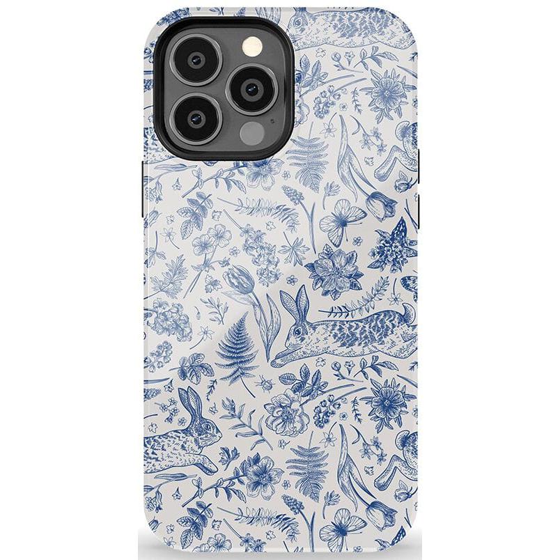 Hop & Bloom | Bunny Toile Case Phone Case Casetry Essential + MagSafe® iPhone 13 Pro Max