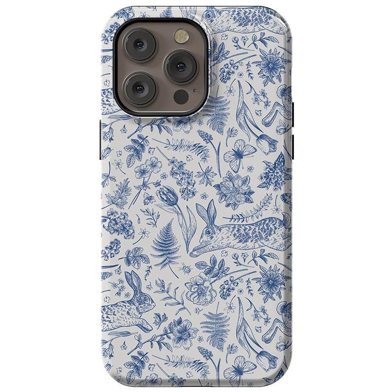 Hop & Bloom | Bunny Toile Case Phone Case Casetry Essential + MagSafe® iPhone 14 Pro Max