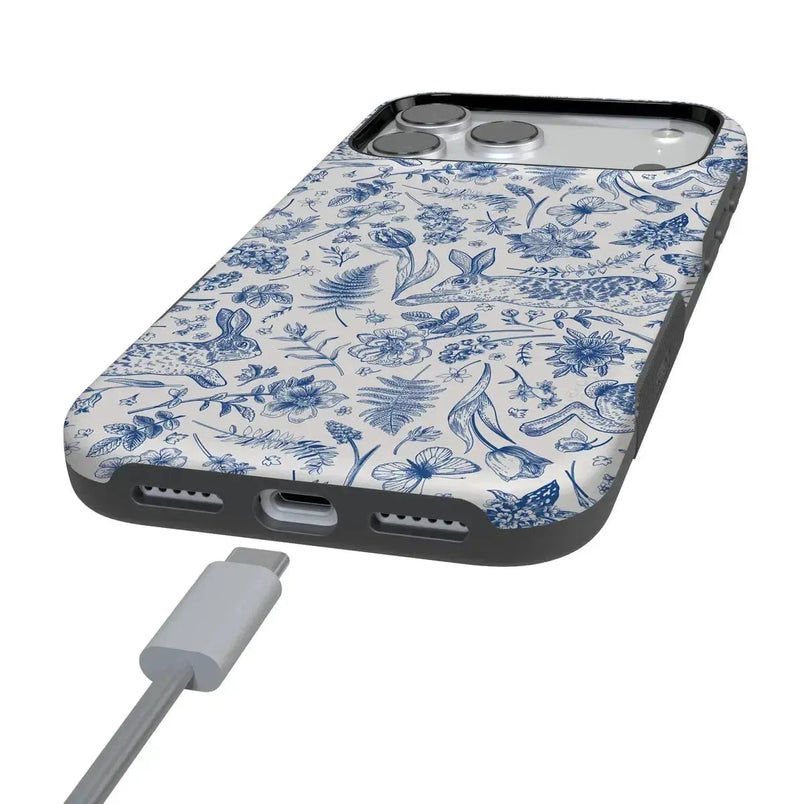 Hop & Bloom | Bunny Toile Case Phone Case Casetry 