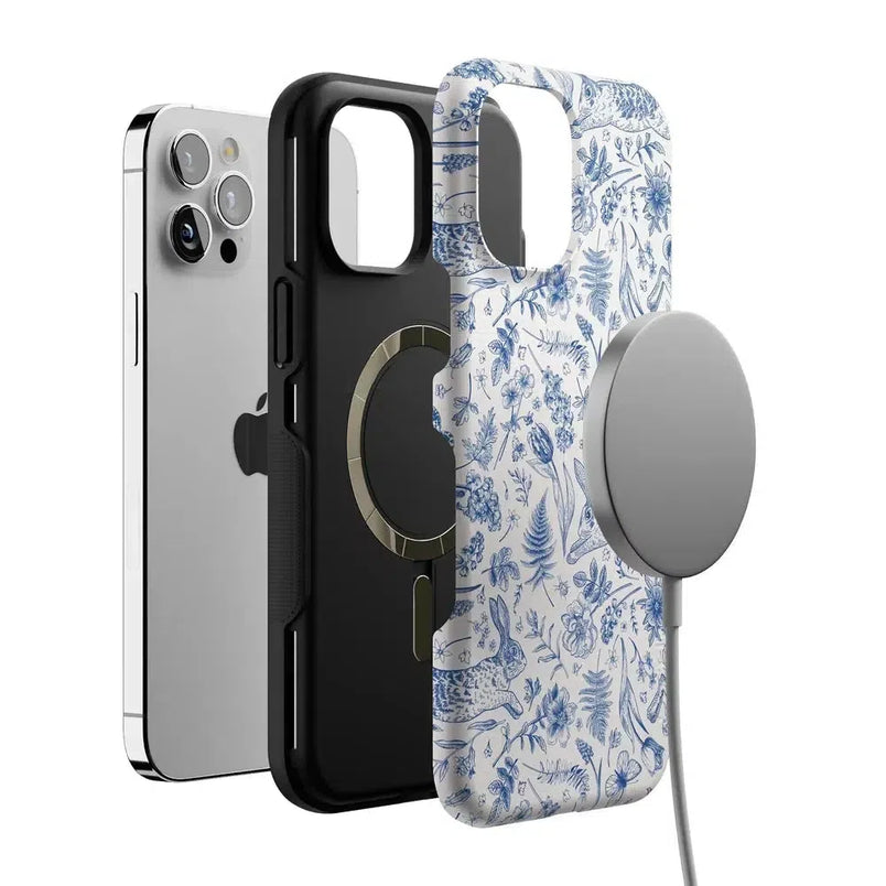 Hop & Bloom | Bunny Toile Case Phone Case Casetry 