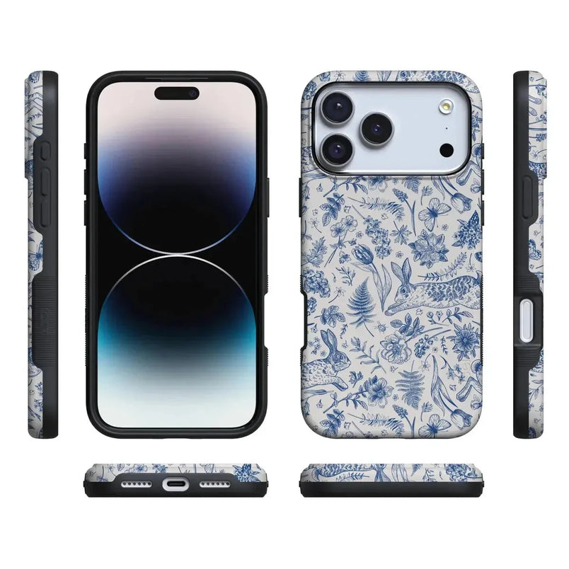 Hop & Bloom | Bunny Toile Case Phone Case Casetry 