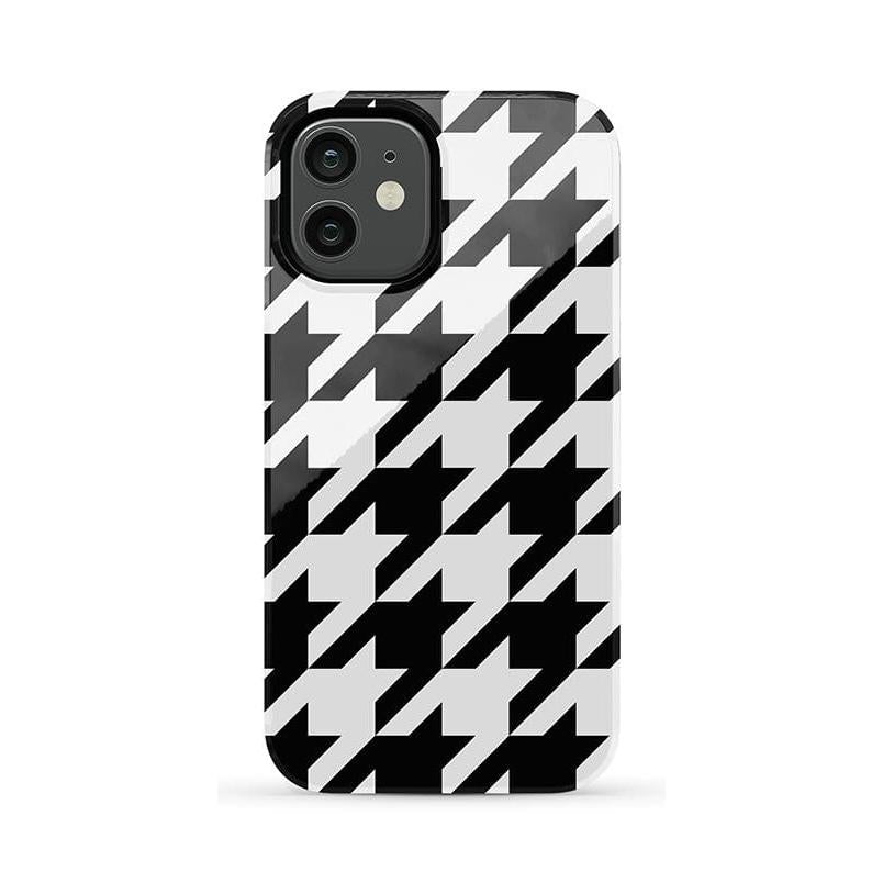 Houndstooth | High Contrast Design Case Phone Case Casetry Essential iPhone 12 Mini