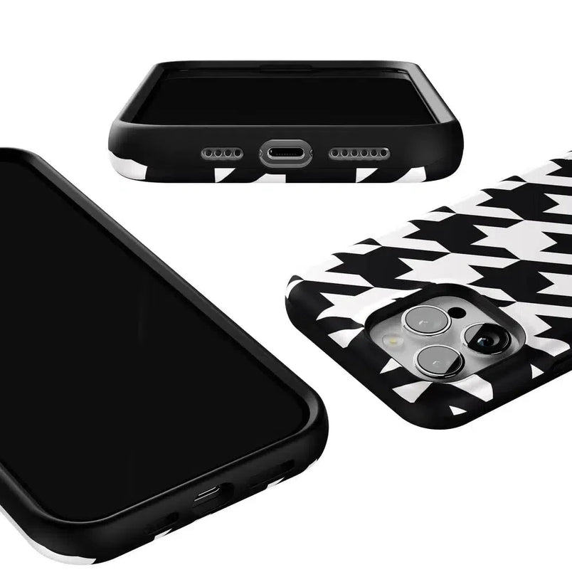 Houndstooth | High Contrast Design Case Phone Case Casetry 