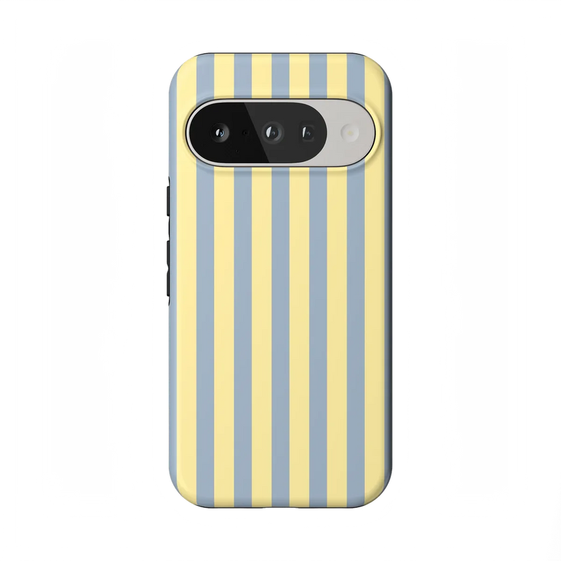 Coastline Stripes | Blue & Yellow Case - Google Pixel 10
