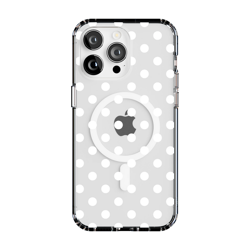 Spotted in SoHo | White Polka Dot Case - iPhone 13 Pro