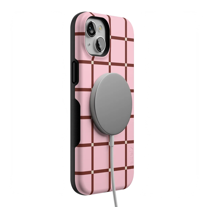 Uptown Gridlock | Pink Checkerboard Case
