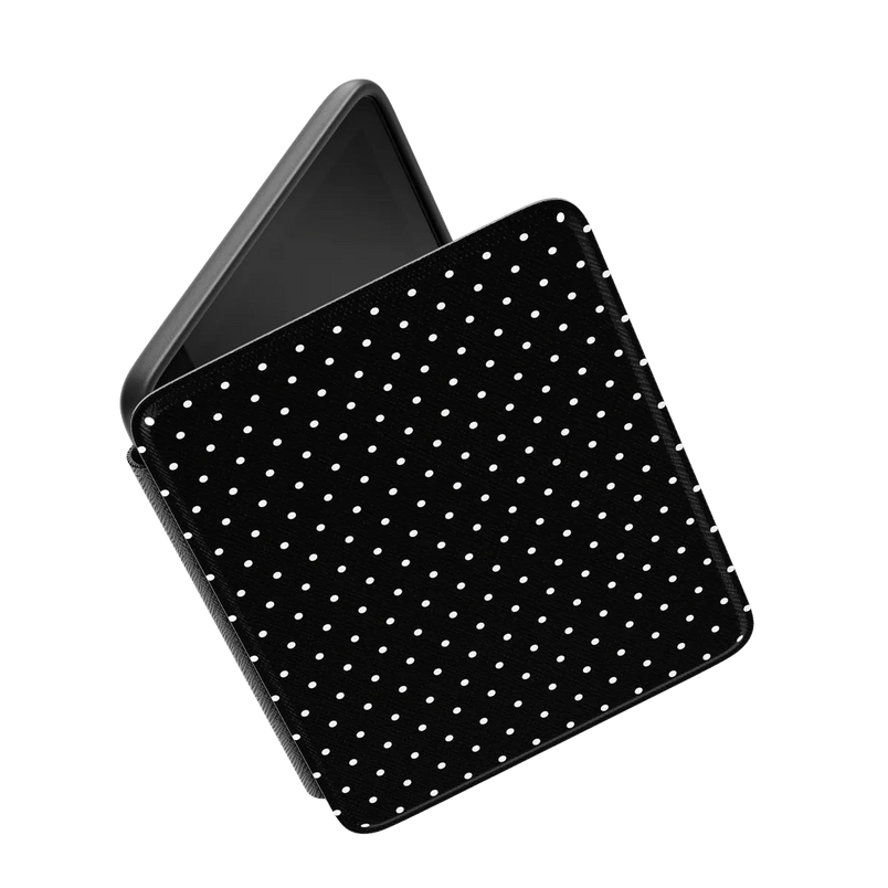 On the Dot | Black Polka Dot Kindle Case