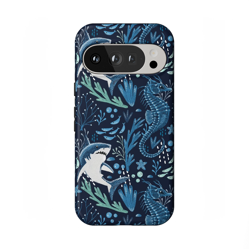 Midnight Reef | Shark Print Case - Google Pixel 8 Pro