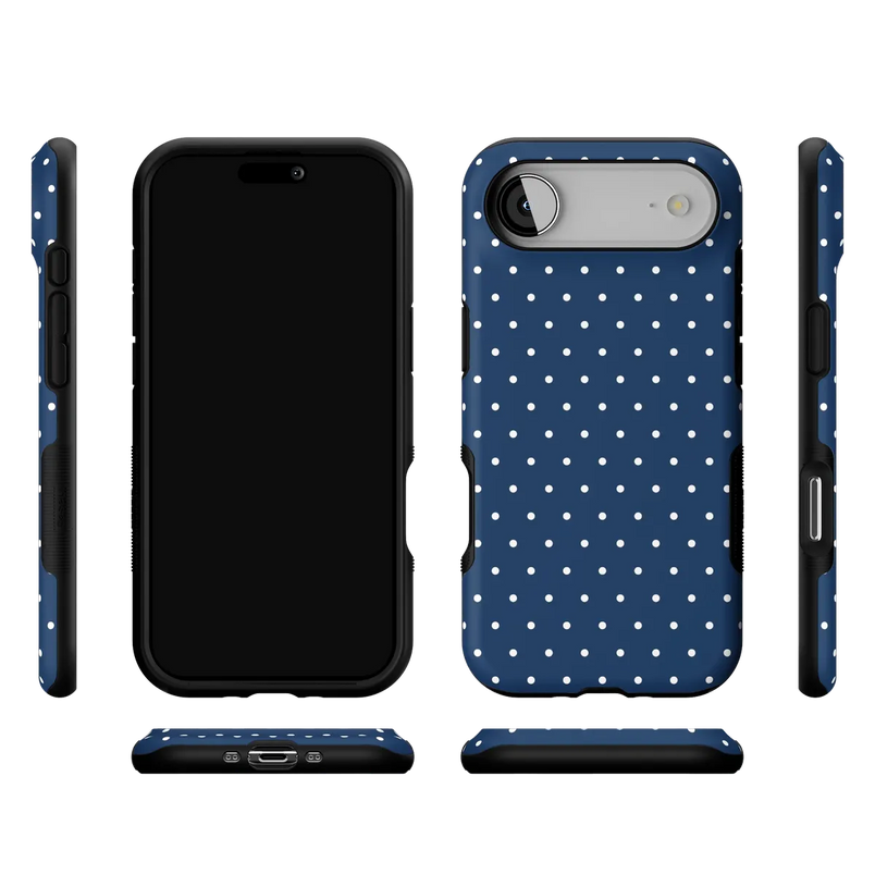 On the Dot | Navy Polka Dot Case
