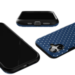 On the Dot | Navy Polka Dot Case