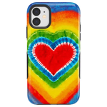 I Heart Tie Dye | Rainbow Heart Case iPhone Case get.casely Bold iPhone 11 
