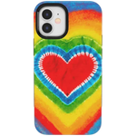 I Heart Tie Dye | Rainbow Heart Case iPhone Case get.casely Bold iPhone 12 Mini 