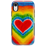 I Heart Tie Dye | Rainbow Heart Case iPhone Case get.casely Bold iPhone XR 