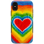 I Heart Tie Dye | Rainbow Heart Case iPhone Case get.casely Bold iPhone XS Max 