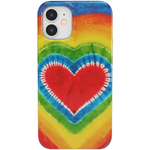 I Heart Tie Dye | Rainbow Heart Case iPhone Case get.casely Classic iPhone 12 Mini 