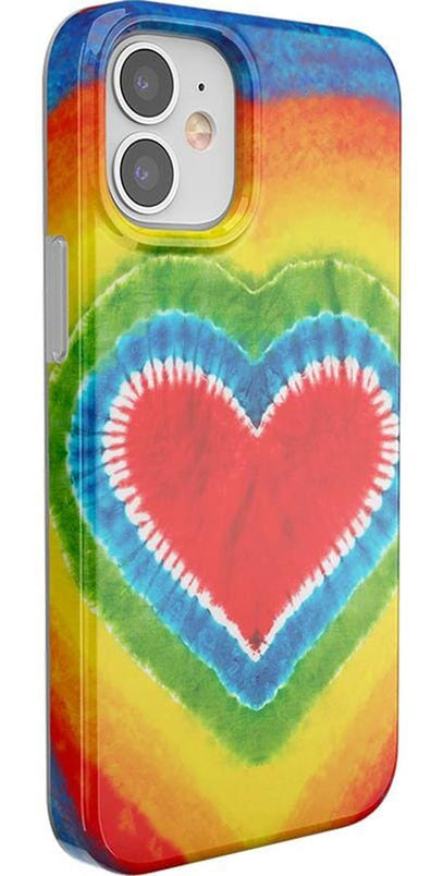 I Heart Tie Dye | Rainbow Heart Case iPhone Case get.casely 