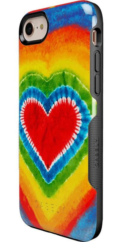 I Heart Tie Dye | Rainbow Heart Case iPhone Case get.casely 