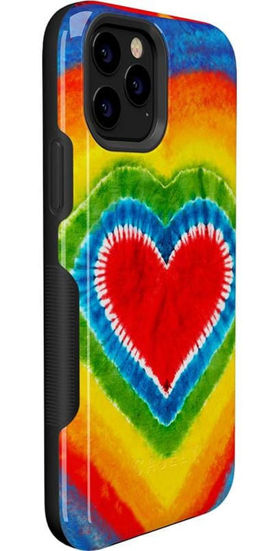 I Heart Tie Dye | Rainbow Heart Case iPhone Case get.casely 
