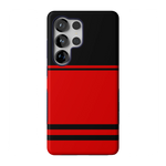 Go Canes | Black & Red Striped Case - Galaxy S25 Ultra